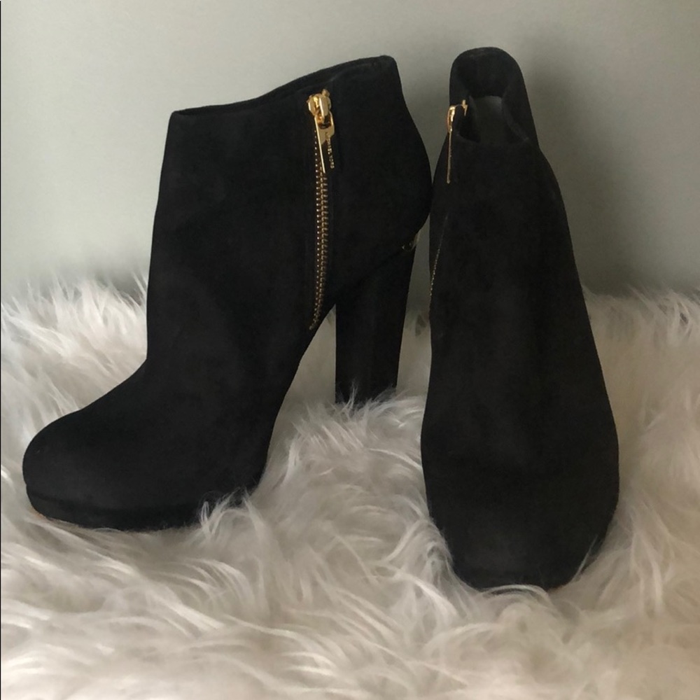 Michael Kors black suede booties